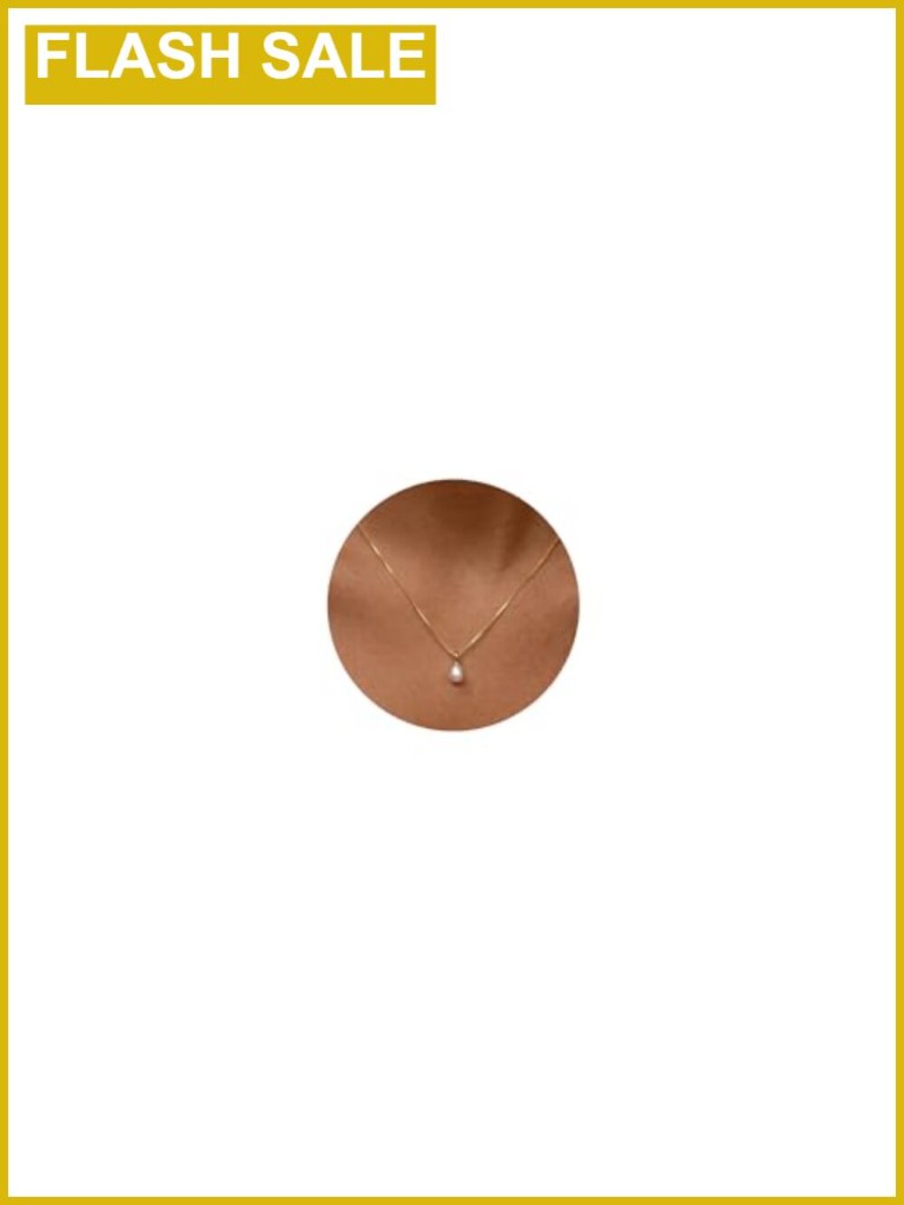 Gold Pearl Necklace 14k Gold Plated Dainty Pendant Adjustable